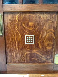 Arts & Crafts Wall Cabinet in Oak by Onder den Sint Maarten, 1900s